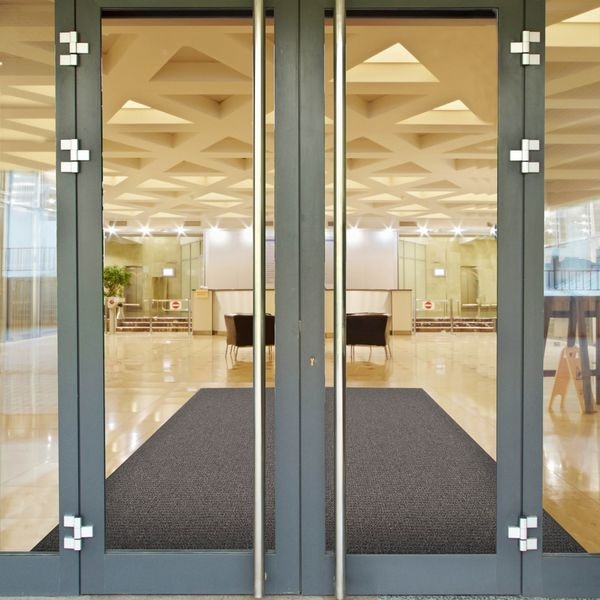 Notrax Entrance Mat, Polypropylene, 3/8 in Thick, Charcoal, 4 ft W x 8 ft L - 138S0048CH