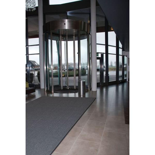 Notrax Entrance Mat, Polypropylene, 3/8 in Thick, Charcoal, 4 ft W x 8 ft L - 138S0048CH