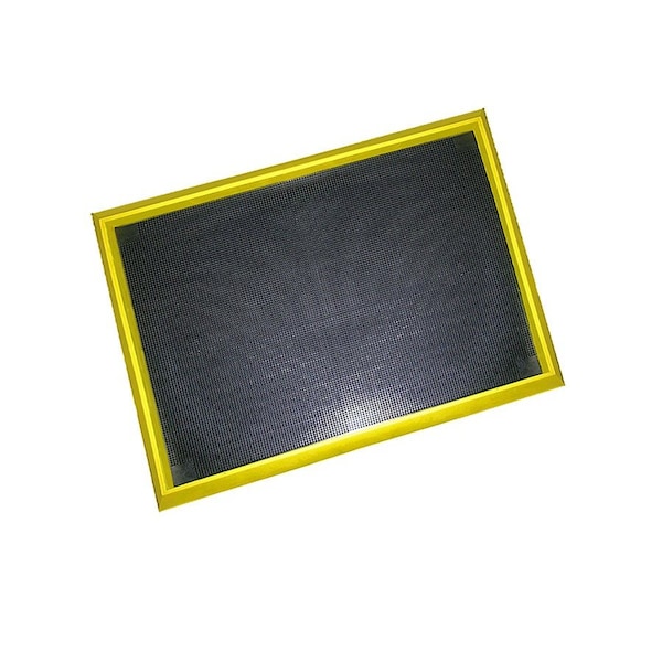 Crown Matting Technologies Disinfectant Boot Bath 32x39-in. Black w/Yellow - BD 3239YB