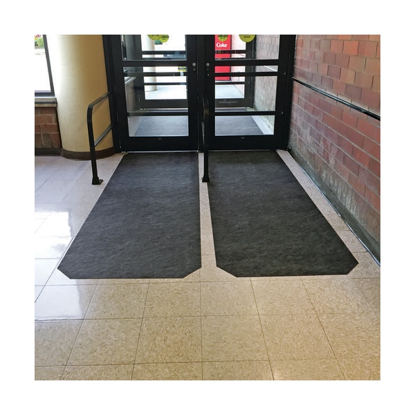 Pig Entrance Mat, Polypropylene, 1/16 in Thick, Black, 3 ft W x 5 ft L - GRP36210-BK
