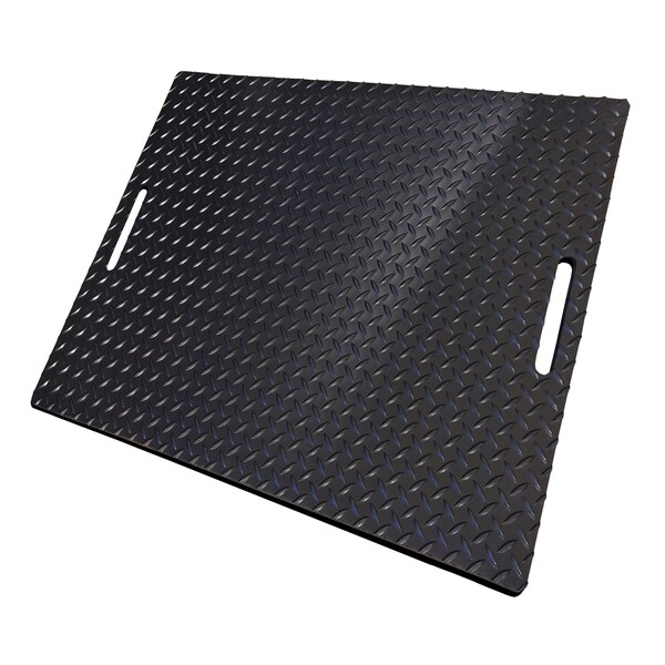 Rhino Mats Black Fusebox Safety Mat, 1/4" Thick, Diamond, Rubber - FBS-3636-436