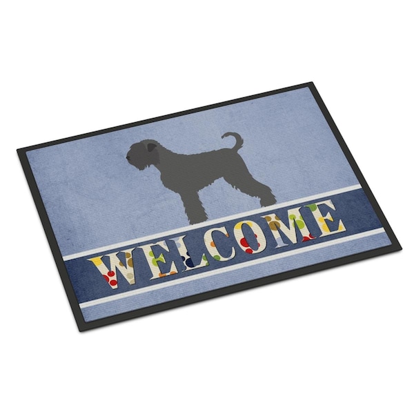 Carolines Treasures Black Russian Terrier Welcome Indoor or Outdoor Mat - 18 x 27 in. - BB8293MAT