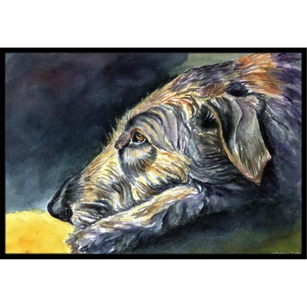 Carolines Treasures Irish Wolfhound Sleeper Indoor and Outdoor Mat- 24 x 36 in. - 7353JMAT