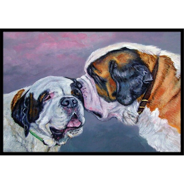 Carolines Treasures Saint Bernard Whisperear Indoor and Outdoor Mat- 24 x 36 in. - 7332JMAT