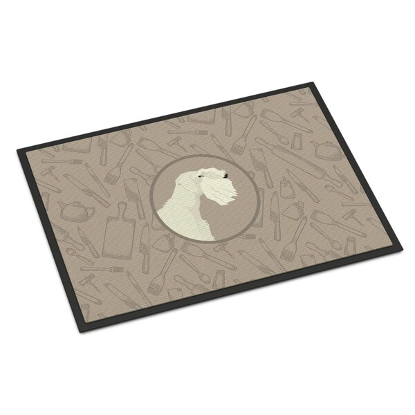 Carolines Treasures 24 x 36 in. Sealyham Terrier in the Kitchen Indoor or Outdoor Mat - CK2208JMAT