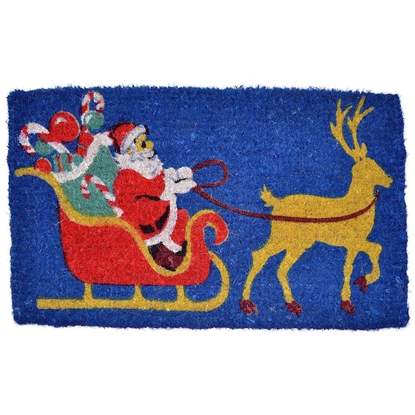 Micasa Santa Claus Printed Coir Doormat - MI330060