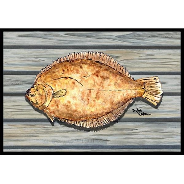 Carolines Treasures Carolines Treasures 8495-MAT Fish Flounder Indoor Or Outdoor Mat - 18 x 27 in. - 8495-MAT