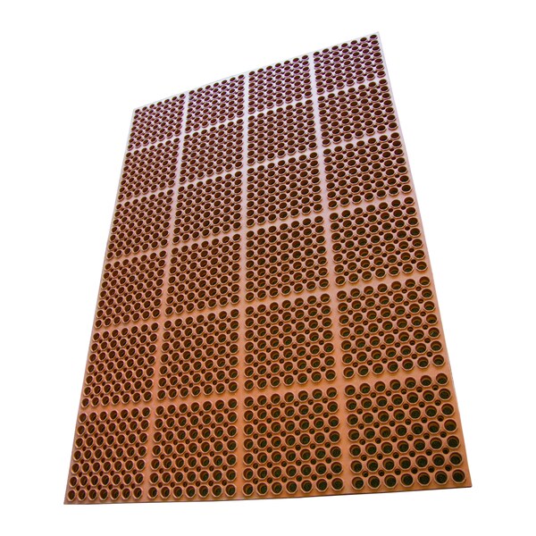 Rubber-Cal "7/8 in. Dura-Chef" Rubber Comfort Kitchen Mat - 7/8 in x 38.5 in x 58.5 in - Red Rubber Mats - 03-116
