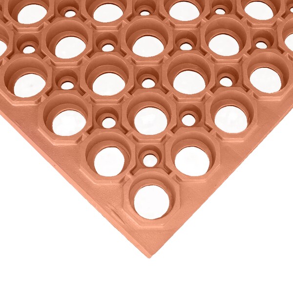Rubber-Cal "7/8 in. Dura-Chef" Rubber Comfort Kitchen Mat - 7/8 in x 38.5 in x 58.5 in - Red Rubber Mats - 03-116