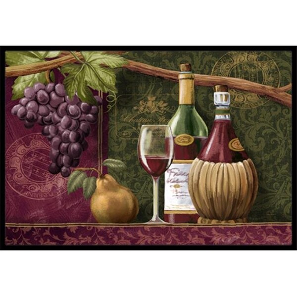 Carolines Treasures Carolines Treasures PTW2044MAT Wine Chateau Roma Indoor & Outdoor Mat; 18 x 27 in. - PTW2044MAT