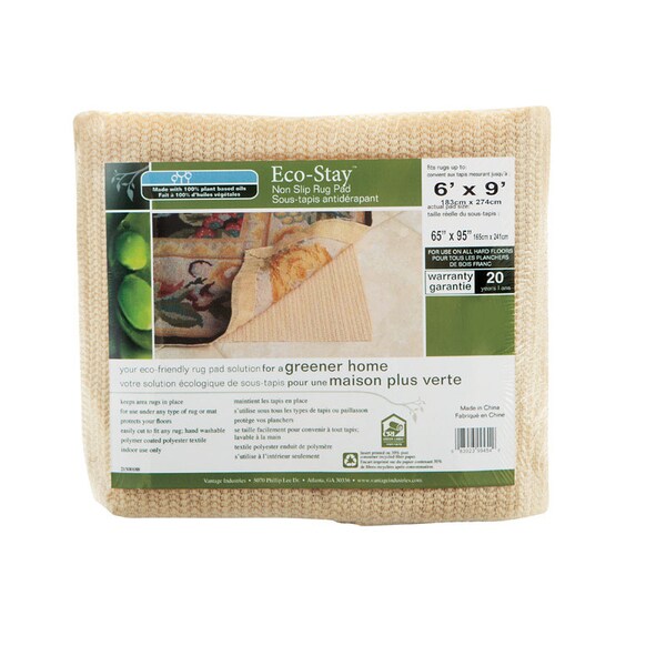 Vantage Industries Con-Tact Eco Stay 6 ft. W X 9 ft. L Reversible Polyester Indoor Rug Pad - VATG-V14767-04