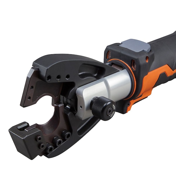 Klein Tools Cable Cutter, Cordless 7-tons, ACSR, Cutting Jaw, (2) 2 Ah Batteries, Charger and Bag - BAT207T4