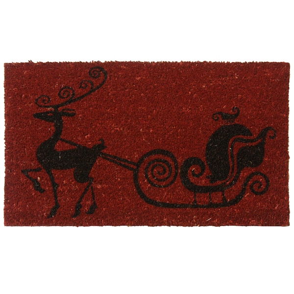 Rubber-Cal Rudolph The Red Nose Reindeer Holiday Christmas Mat, 18 x 30-Inch - 10-106-051
