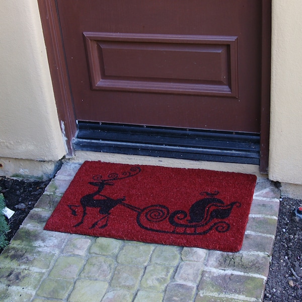 Rubber-Cal Rudolph The Red Nose Reindeer Holiday Christmas Mat, 18 x 30-Inch - 10-106-051