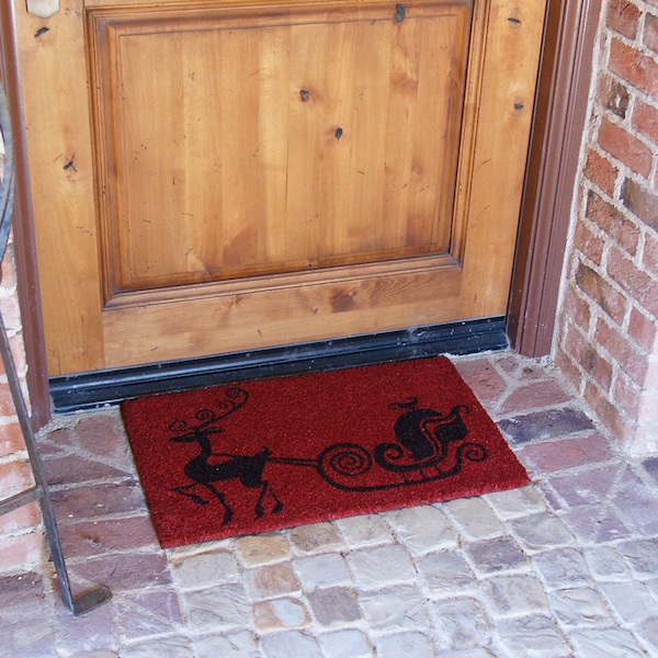 Rubber-Cal Rudolph The Red Nose Reindeer Holiday Christmas Mat, 18 x 30-Inch - 10-106-051