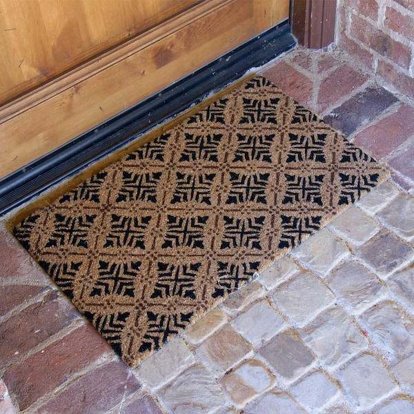 Rubber-Cal "Coir Walkoff Mats" - 2 Coco Coir Mats - 18" x 30" - 10-108-017