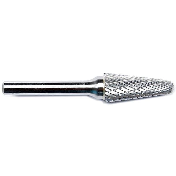Zoro Select Carbide Bur, Pointed Cone, 1/2 - 19D899