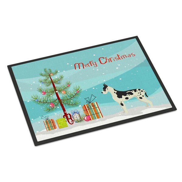 Carolines Treasures 18 x 27 in. Great Dane Christmas Tree Indoor or Outdoor Mat - CK3542MAT