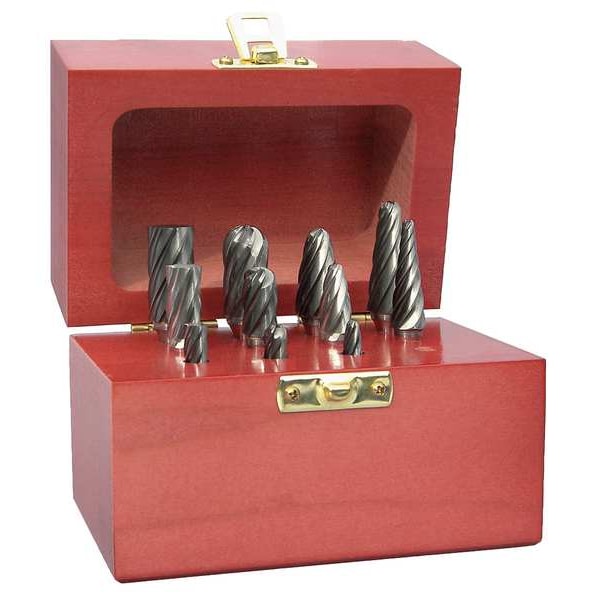 Zoro Select Carbide Bur Set, Aluma Cut, 1/4 in, 10 pc - 310-130001
