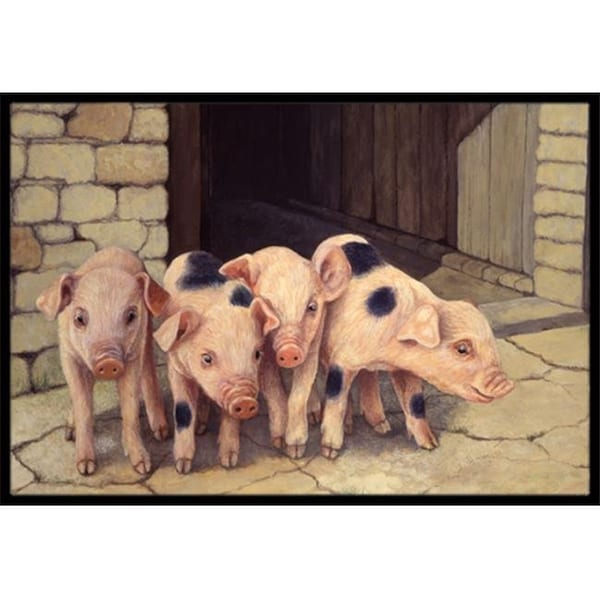 Carolines Treasures Carolines Treasures BDBA0225MAT Pigs Piglets by Daphne Baxter Indoor or Outdoor Mat; 18 x 27 - BDBA0225MAT