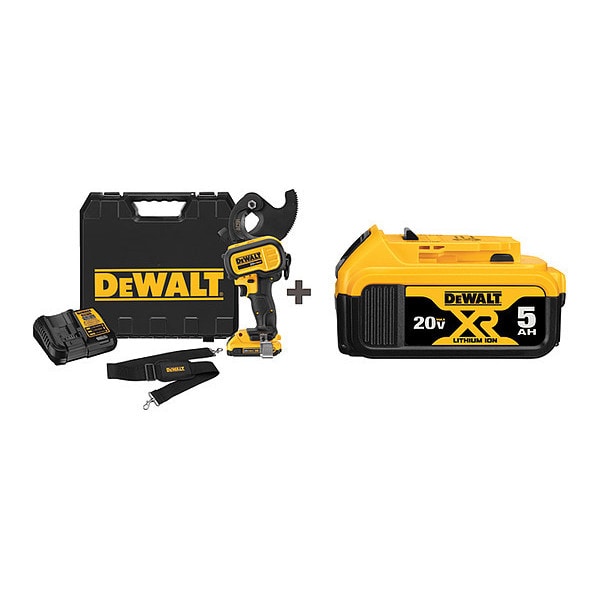 Dewalt Cordless Cable Cutter Kit, 20.0, Li-Ion Battery, 20V MAX(TM) Series - DCE155D1 / DCB205