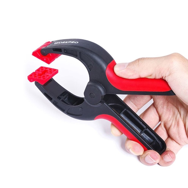 Prime-Line WORKPRO W032012 Nylon Spring Clamp, 3 in., Pivoting Jaw Nose, Ergonomic Single Pack - W032012