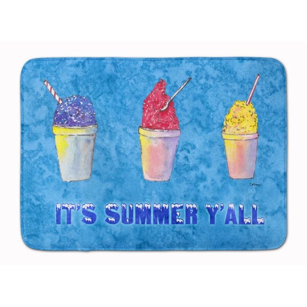Carolines Treasures Snowballs and Snowcones Machine Washable Memory Foam Mat - 8779RUG