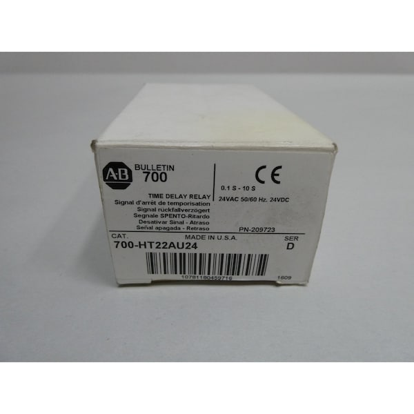 Relé de retardo de tiempo Allen Bradley 0.1-10 segundos 24V-CA 24V-CD - 700-HT22AU24