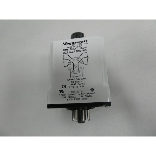 Retardo de tiempo de 1-15 minutos de Magnecraft a 120V-CA - W211ACPSOX-60