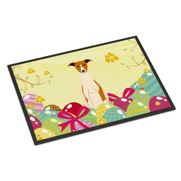 Carolines Treasures 24 x 36 in. Easter Eggs Whippet Indoor or Outdoor Mat - BB6099JMAT