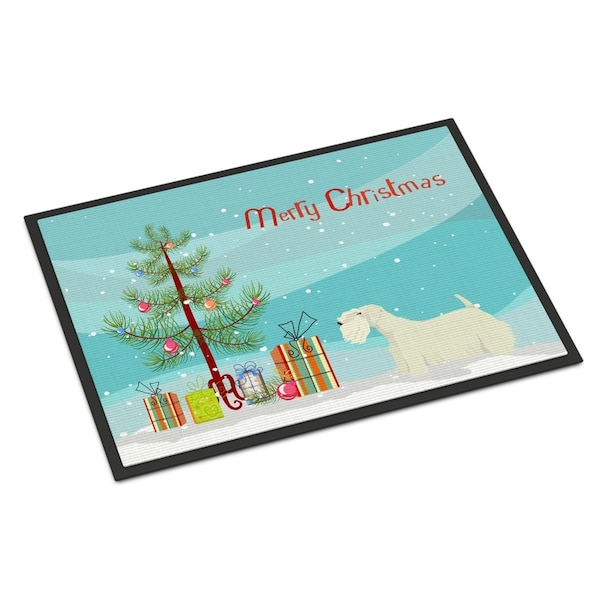 Carolines Treasures 18 x 27 in. Sealyham Terrier Christmas Tree Indoor or Outdoor Mat - CK3561MAT