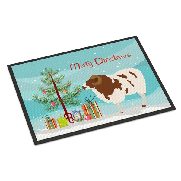 Carolines Treasures Jacob Sheep Christmas Indoor or Outdoor Mat, 18 x 27 in. - BB9342MAT