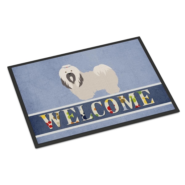 Carolines Treasures Lhasa Apso Welcome Indoor or Outdoor Mat - 24 x 36 in. - BB8319JMAT