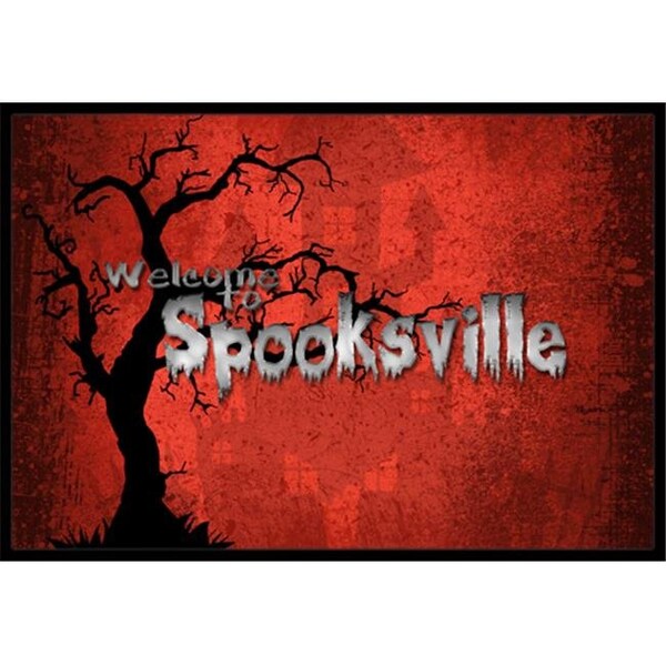 Carolines Treasures Carolines Treasures SB3008MAT 18 x 27 in. Welcome to Spooksville Halloween Indoor Or Outdoor Mat - SB3008MAT