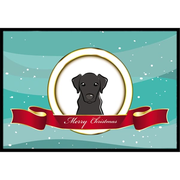 Carolines Treasures Black Labrador Merry Christmas Indoor and Outdoor Mat- 24 x 36 in. - BB1545JMAT