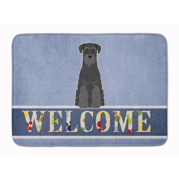 Carolines Treasures Standard Schnauzer Black Welcome Machine Washable Memory Foam Mat - BB5613RUG