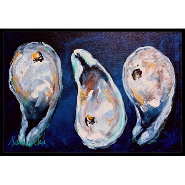 Carolines Treasures Carolines Treasures MW1112MAT 18 x 27 in. Oysters Give Me More Indoor & Outdoor Doormat - MW1112MAT