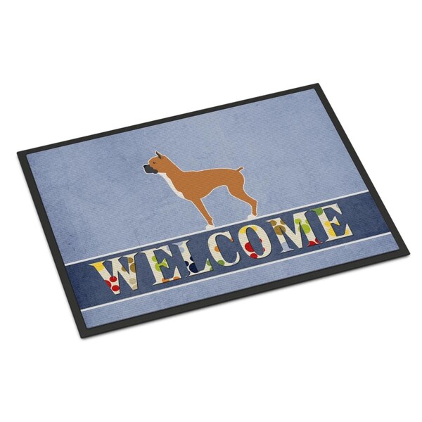 Carolines Treasures 24 x 36 in. Boxer Welcome Indoor or Outdoor Mat - BB5557JMAT
