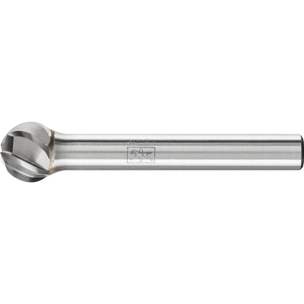 Pferd HICOAT Carbide Bur - Ball, ALU cut - 3/8" x 5/16" x 1/4" shank - SD-3, HC-NFE Coating - 24570