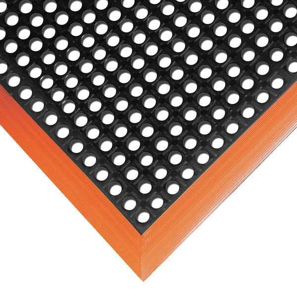 Notrax Antifatigue Mat, 40 in L x 26 in W, 7/8 in Thickness, Rubber, Mini-Diamond Studded Top, Black - 549S2640OB
