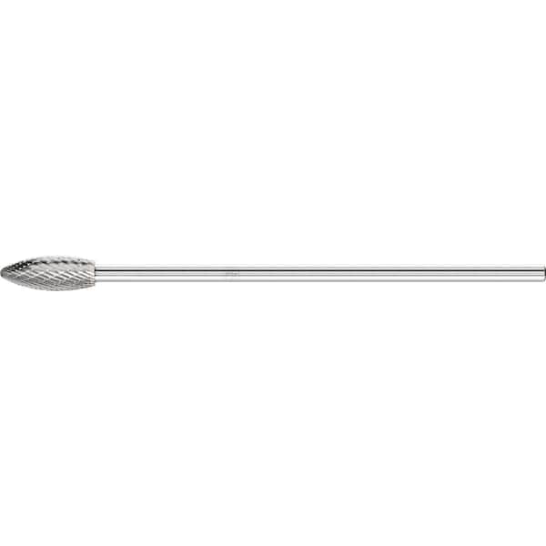 Pferd Carbide Bur - Flame Shape, DBL Cut - 1/2" x 1¼" x 1/4" Ext. Shank - SH-5L6 - 26172