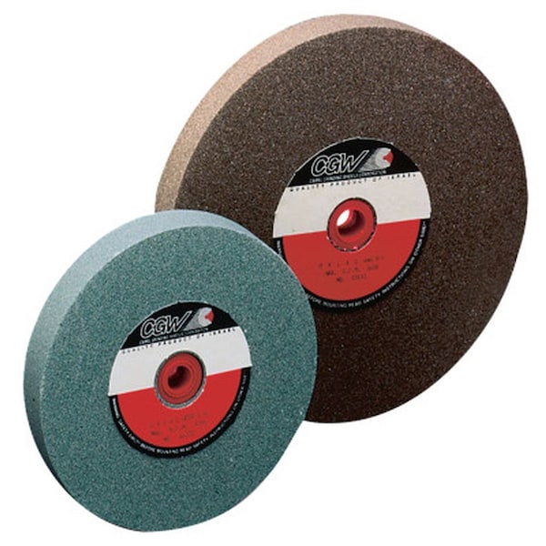Cgw Abrasives 38506 Bench Wheel, Green Silicon Carbide 6in x 3/4, 1in Arbor, 100 Grit - 38506-CGW