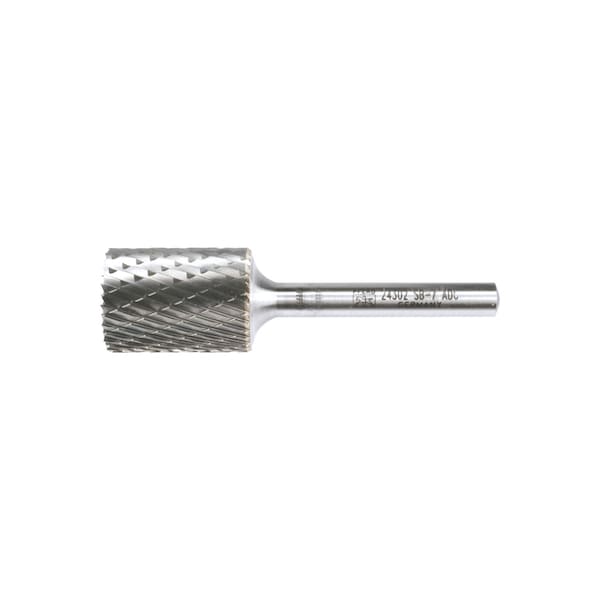 Pferd Carbide Bur - Cylind. (End Cut), DBL Cut - 3/4" x 1" x 1/4" Shank - SB-7 - 24302