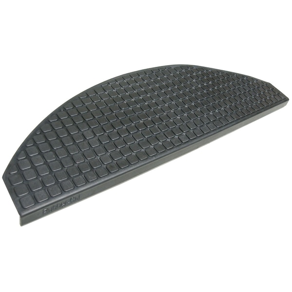 Rubber-Cal "Block-Grip" Non-Slip Rubber Tread Stair Mats (6 Pack), Black - 10-104-011-6PK