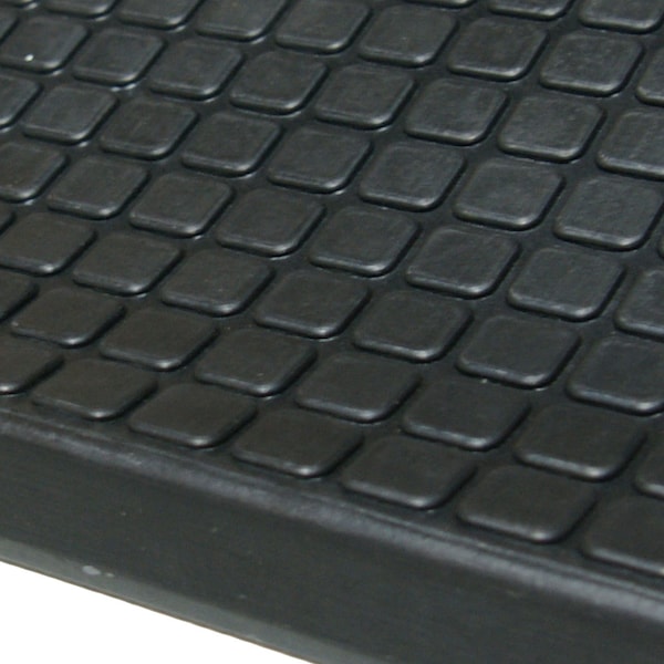 Rubber-Cal "Block-Grip" Non-Slip Rubber Tread Stair Mats (6 Pack), Black - 10-104-011-6PK