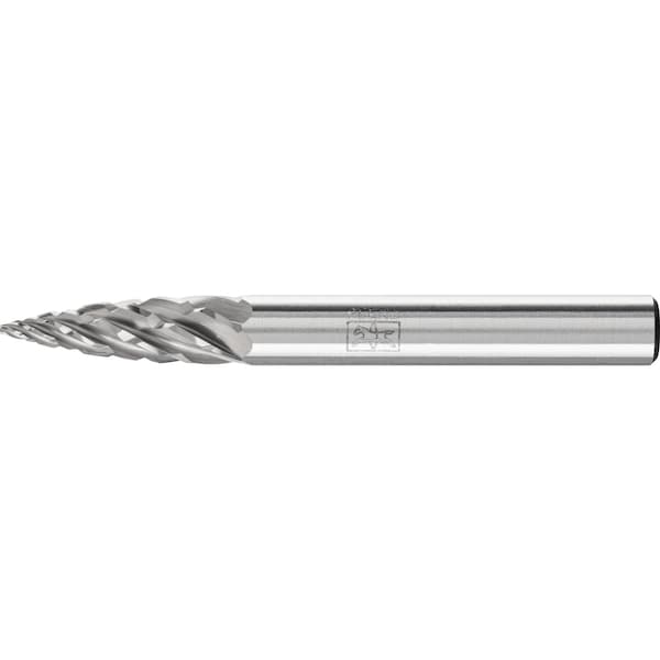 Pferd Carbide Bur - Tree Shape (Pointed), STEEL Cut - 1/4" x 5/8" x 1/4" Shank - SG-1 - 24788