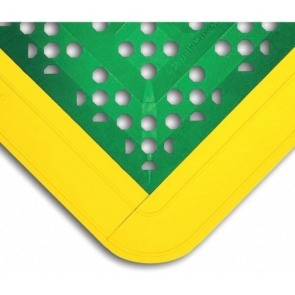 Wearwell Interlocking Drainage Mat Kit, 27 in W x 30 in L, Green - 546