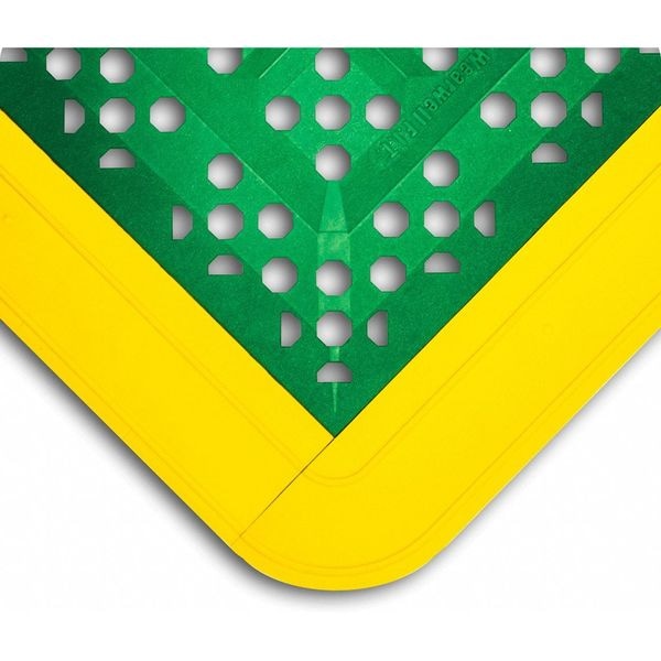 Wearwell Interlocking Drainage Mat Kit, 27 in W x 30 in L, Green - 546