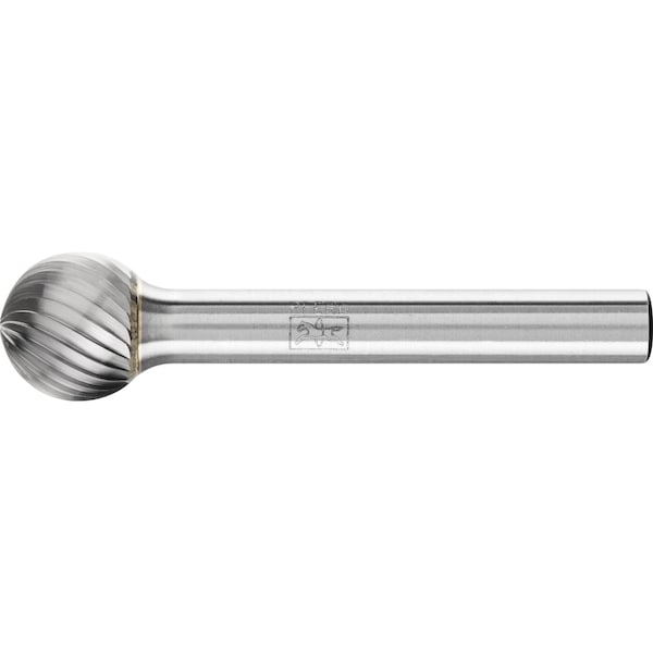 Pferd Carbide Bur - Ball Shape, SGL Cut - 1/2" x 7/16" x 1/4" Shank - SD-5 - 24581