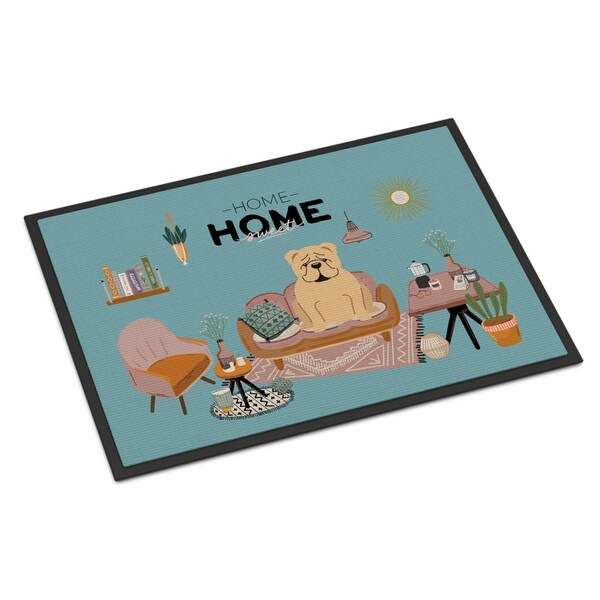 Carolines Treasures 18 x 27 in. Fawn English Bulldog Sweet Home Indoor or Outdoor Mat - CK7969MAT